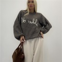 maglione con scritta ricamata no vabbe'